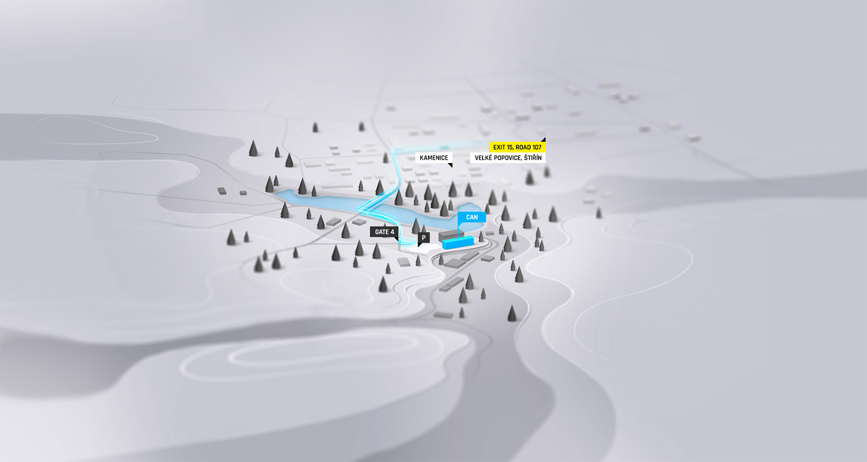 Visual map of CAN Superconductors Headquarter in Kamenice city